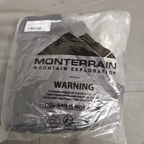 BAGGED MONTERRAIN JN FUSION POLY BAFFLE QUARTER ZIP IN GREY - SMALL
