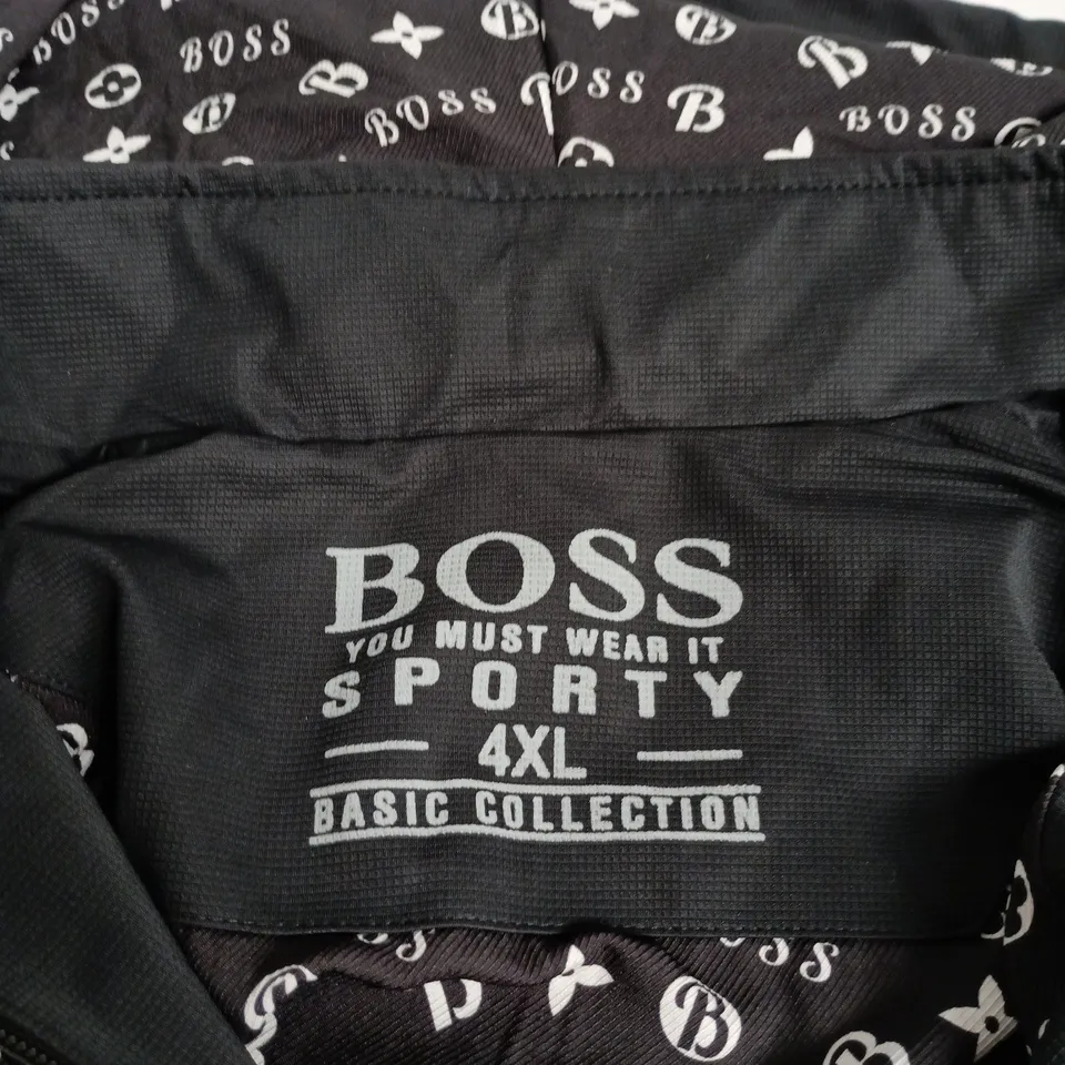 HUGO BOSS BLACK HOODED SPORTS JACKET – 4XL (BASIC COLLECTION)