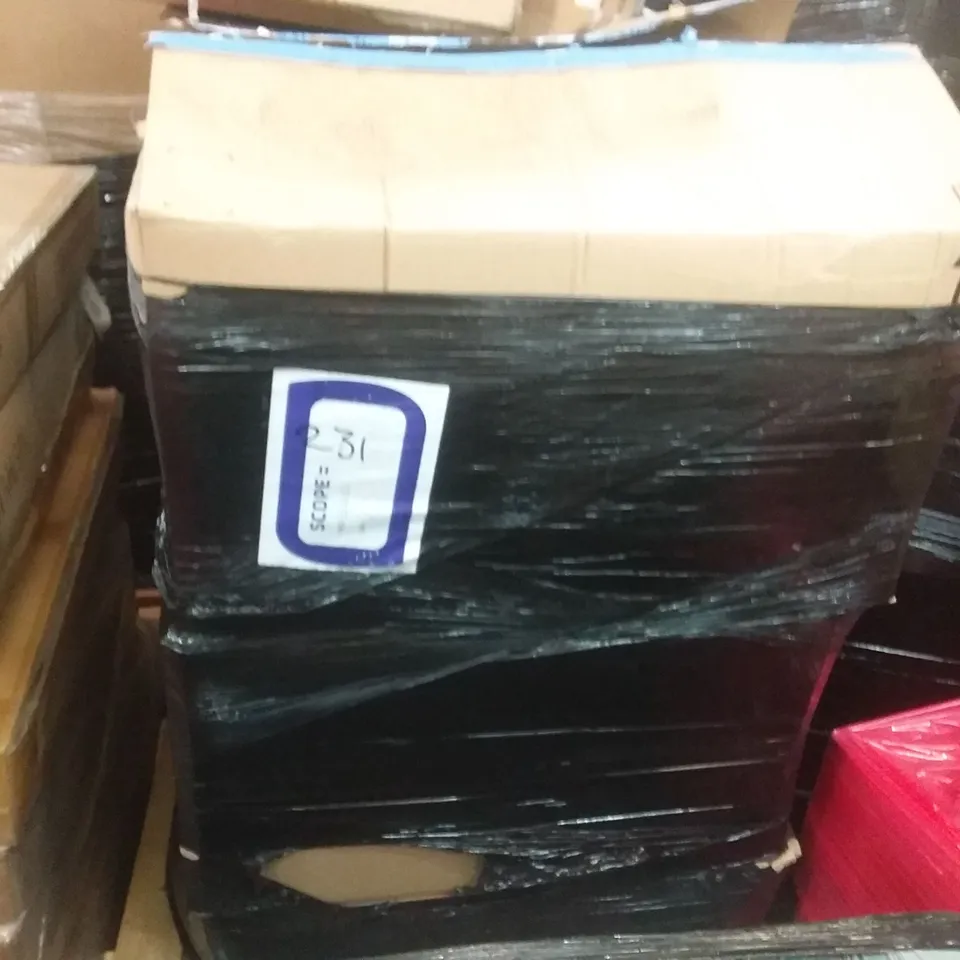 PALLET OF ASSORTED ITEMS INCLUDING KALEURRIER OFFICE CHAIR, ACRYLIC PAINT SET, DEZENE CUSHION COVER, BUTTERFLY KITE, THREADED INSERT WOOD SCREWS FOR WOOD FURNITURE, RED BERRY PINE PACKS DECOR