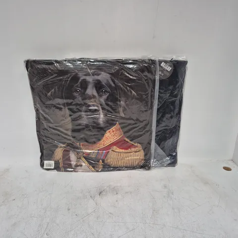LOT OF 16 AS NEW TOP DOG BLACK LAB THEMED FILLED CUSHIONS - 45X45CM