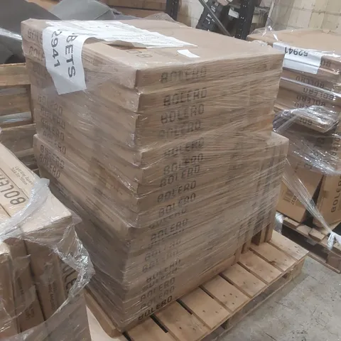 PALLET CONTAINING A VERY LARGE QUANTITY OF BRAND NEW BOLERO ALUMINIUM TABLE TOPS