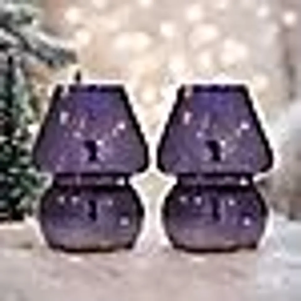 HOME STORIES SET OF 2 MERCURY LAMPS WITH LED LIGHTS