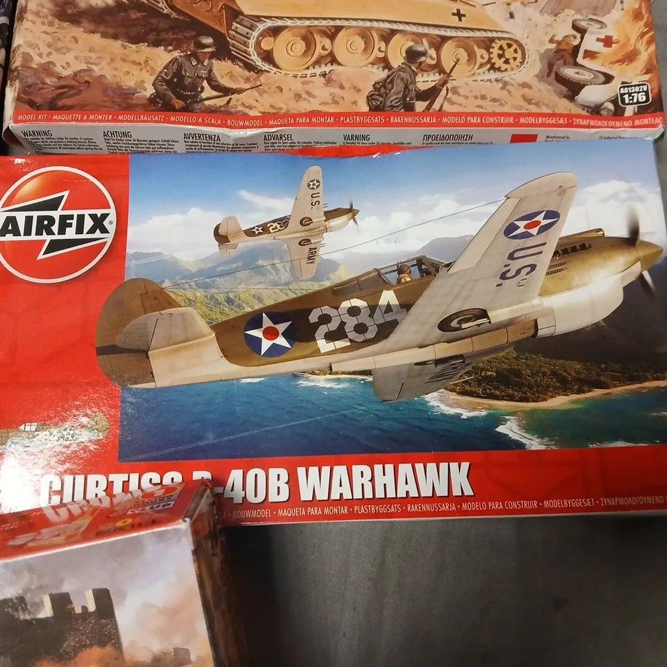 LOT OF 5 ASSORTED MILITARY THEMED AIRFIX KITS