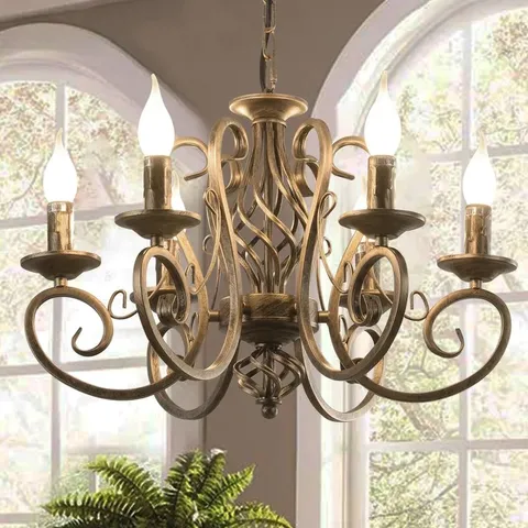 BOXED DIRKSEN 6-LIGHT CANDLE STYLE CHANDELIER (1 BOX)