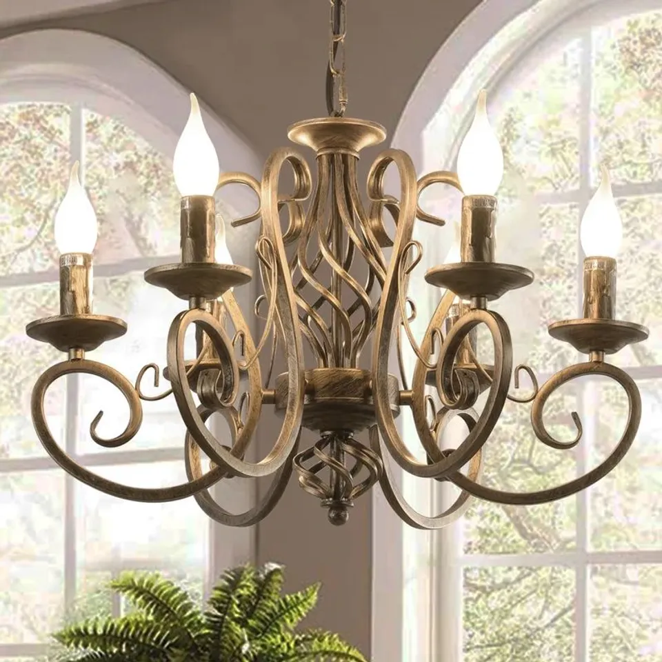 BOXED DIRKSEN 6-LIGHT CANDLE STYLE CHANDELIER (1 BOX)