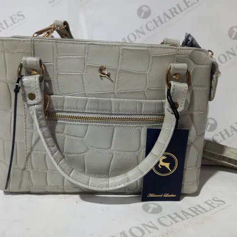 ASHWOOD LEATHER TOTE BAG IN ICE GREY
