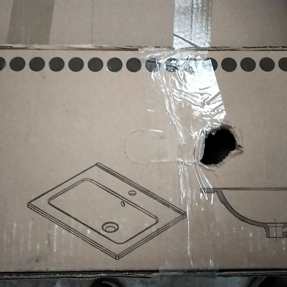 BOXED ARUNA CERAMIC BASIN 60CM WHITE