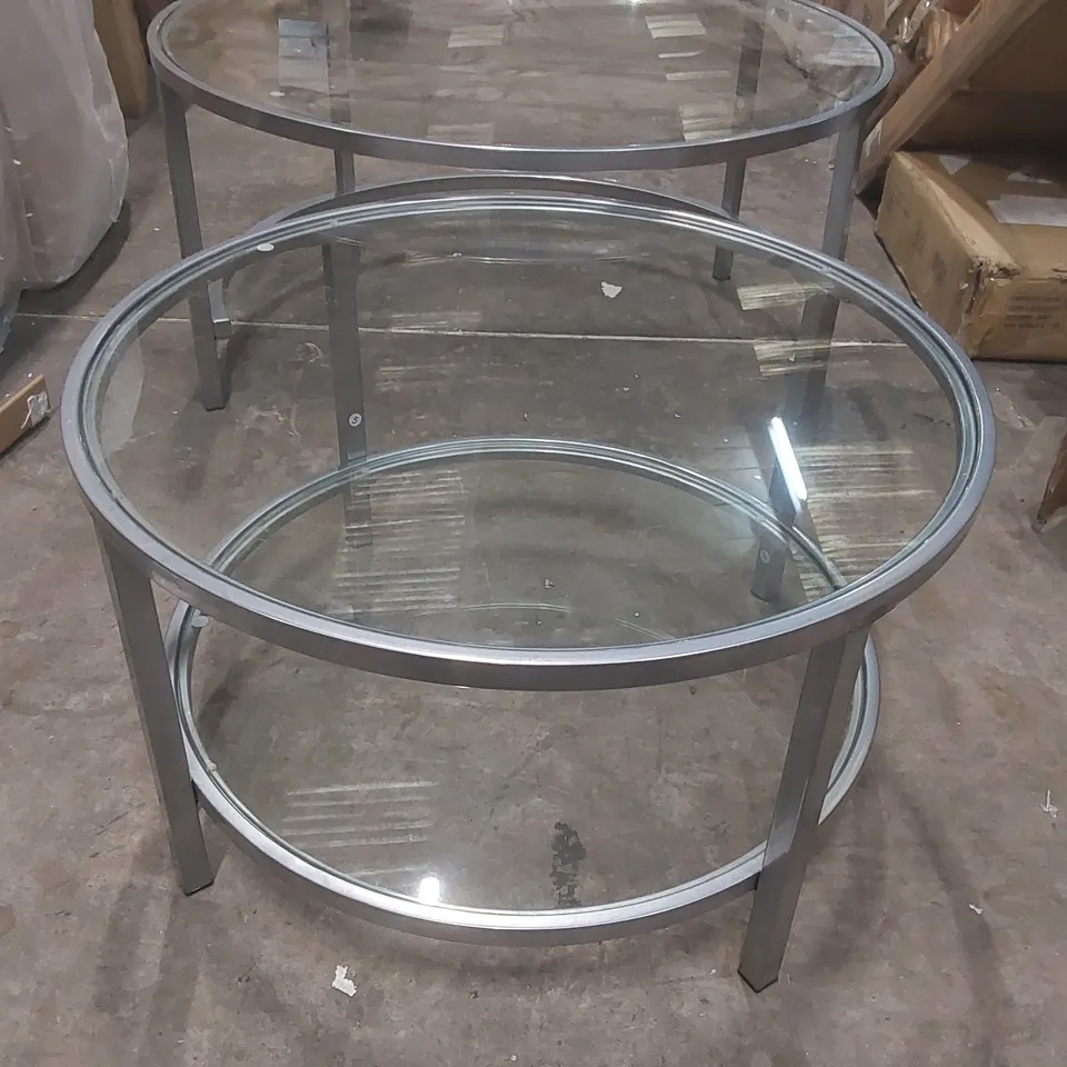 SOFIA GLASS COFFEE NEST OF TABLES