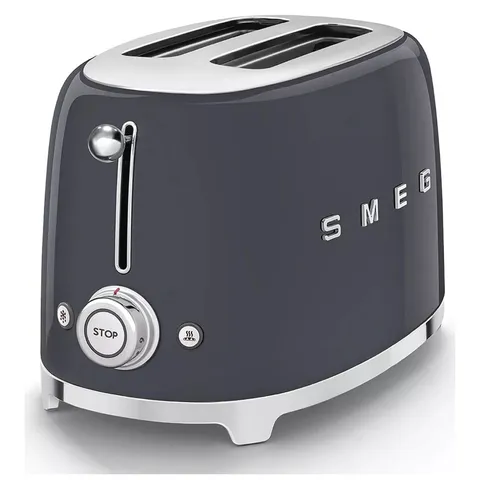 SMEG TSF01 RETRO STYLE 2 SLICE TOASTER, 950W - SLATE GREY