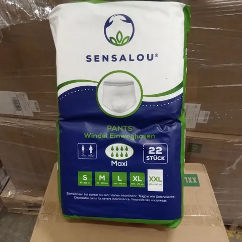 PALLET TO CONTAIN A LARGE QUANTITY OF SENSALOU ADULT INCONTINENCE PANTS XXL