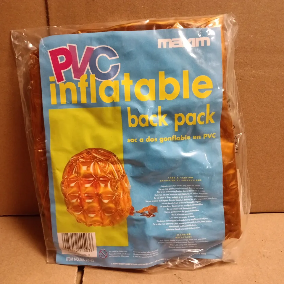 10 X MAXIM PVC INFLATABLE PORTABLE BACKPACKS 