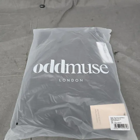 ODDMUSE LONDON THE ULTIMATE MUSE BUTTON MINI DRESS β DARK BROWN β UK SIZE S