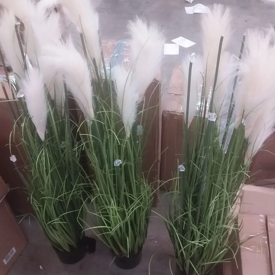 THREE BOXED LED PAMPASS GRASS ARTIFICIAL PLANTS