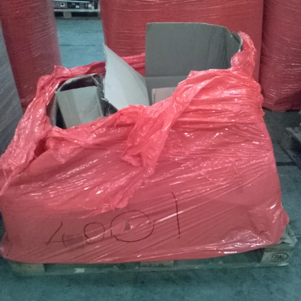 PALLET OF 2 BOXES CONTAINING ASSORTED ITEMS INCLUDING VEGETABLE CHOPPER, CLEANING BRUSH SET, USB CLIP FAN, CABLE SPLITTING SLEEVE, FIFTY SHADES OF GREY BOOK, TABLET CASE