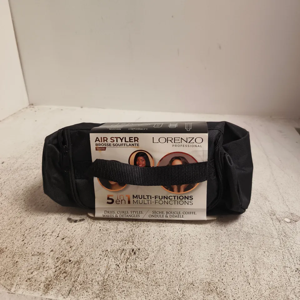 LORENZO AIR STYLER 5-IN-1 HAIR STYLER – BLACK CARRY POUCH