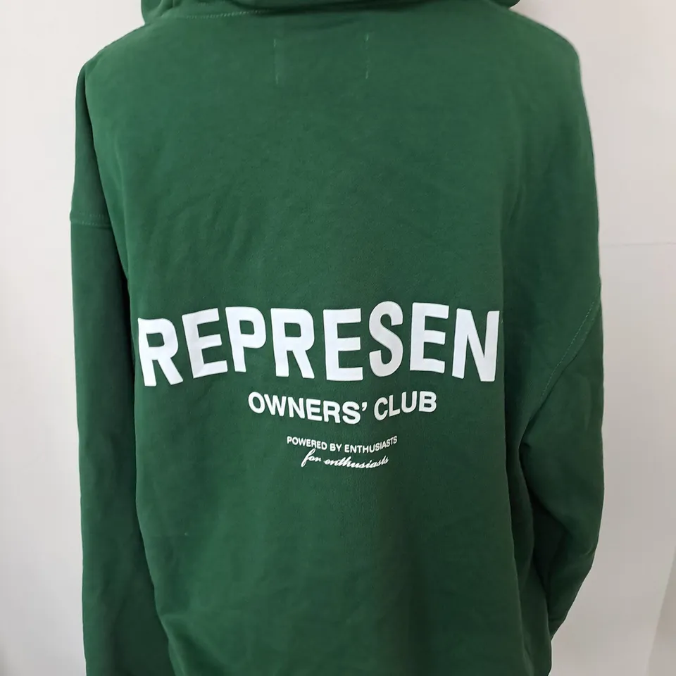 REPRESENT GREEN HOODIE - S