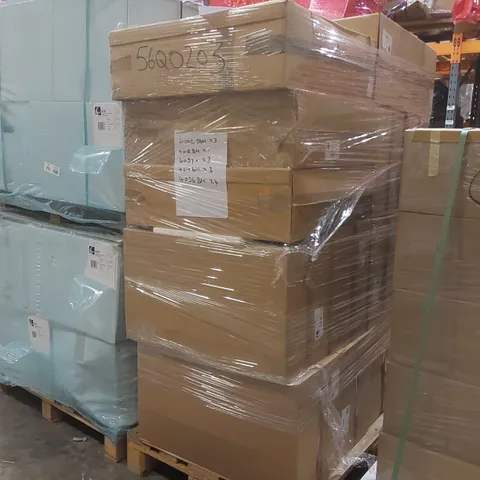 PALLET CONTAINING A LARGE QUANTITY OF ASSORTED BATHROOM FURNITURE PARTS INCLUDING: BASIN CARCASSES, WC CARCASSES ECT