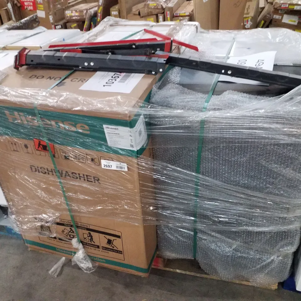 PALLET OF APPROXIMATELY 4 UNPROCESSED RAW RETURN WHITE GOODS TO INCLUDE;