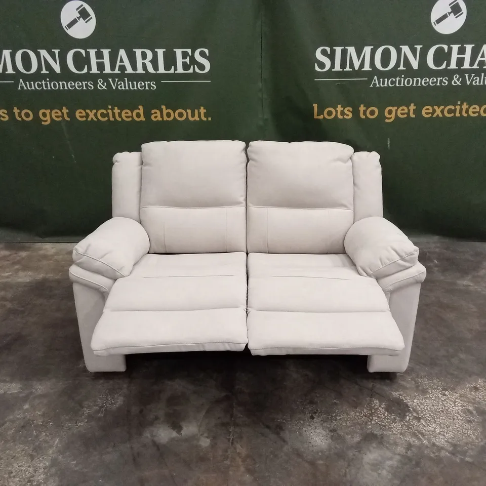 ALBION CHENILLE 2 SEATER HIGH BACK MANUAL RECLINER SOFA RRP £579