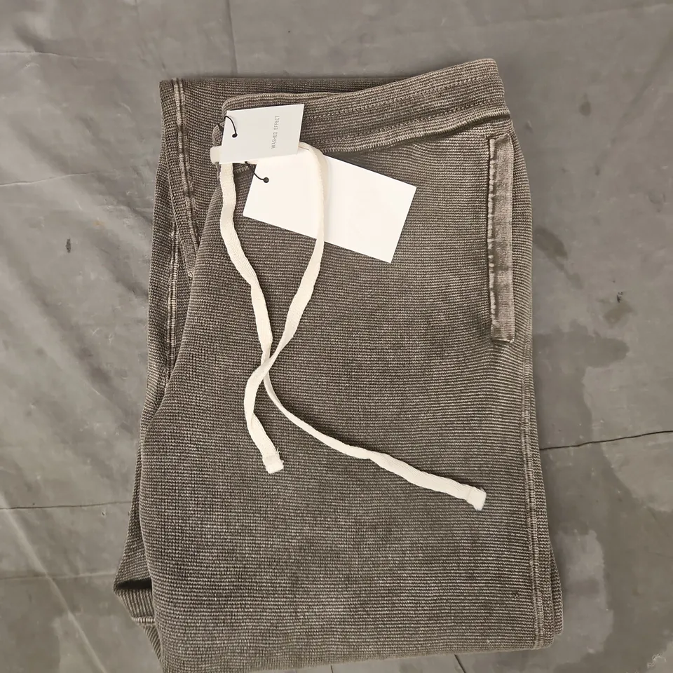 ZARA WASHED EFFECT TROUSERS IN BROWN SIZE LARGE