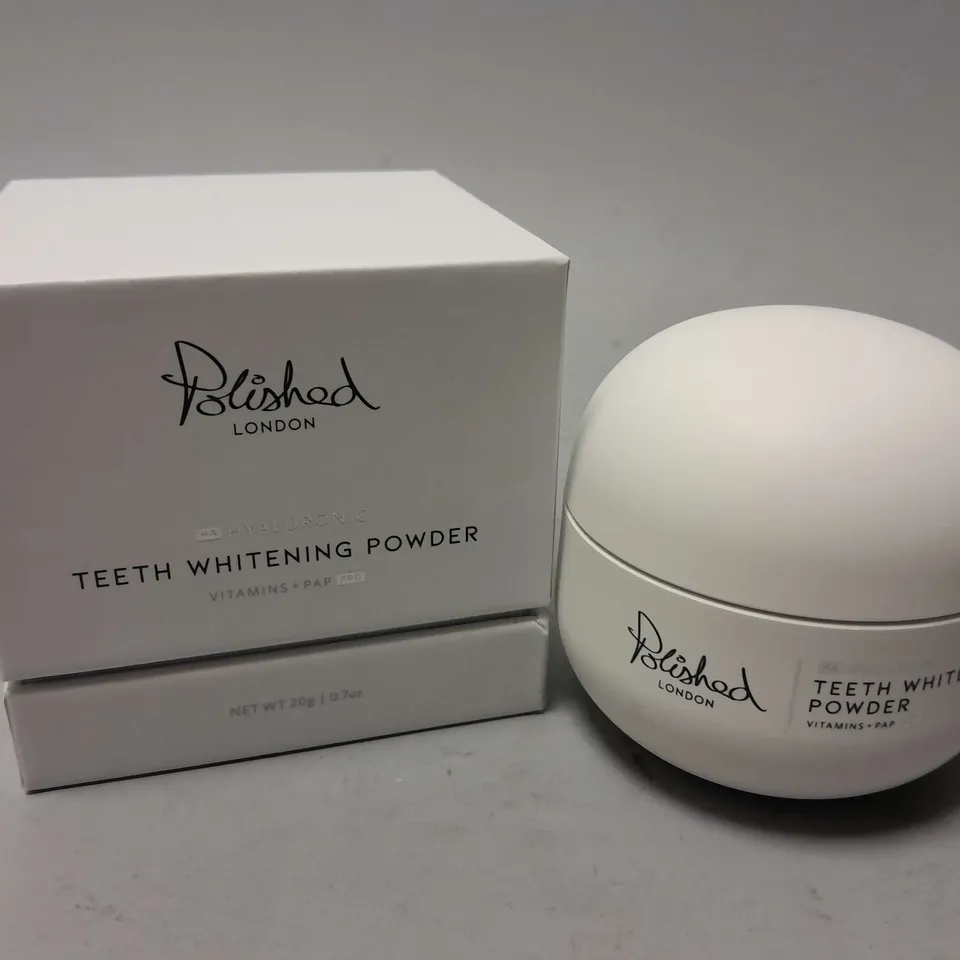 BOXED POLISH LONDON HYALURONIC TEETH WHITENING POWDER (20g)