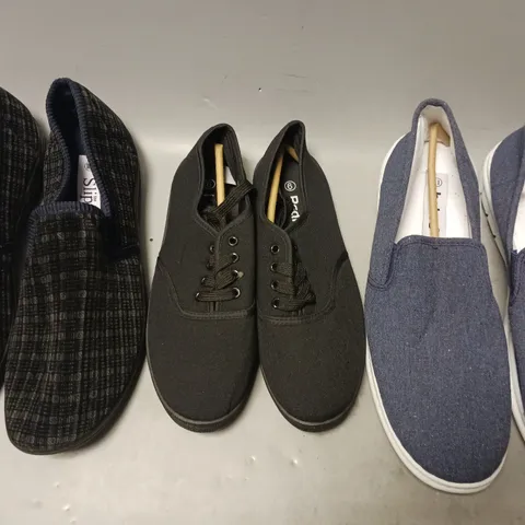 BOX OF APPROXIMATELY 8 ASSORTED PAIRS OF SHOES AND FOOTWEAR ITEMS IN VARIOUS COLOURS, STYLES, AND SIZES - COLLECTION ONLY