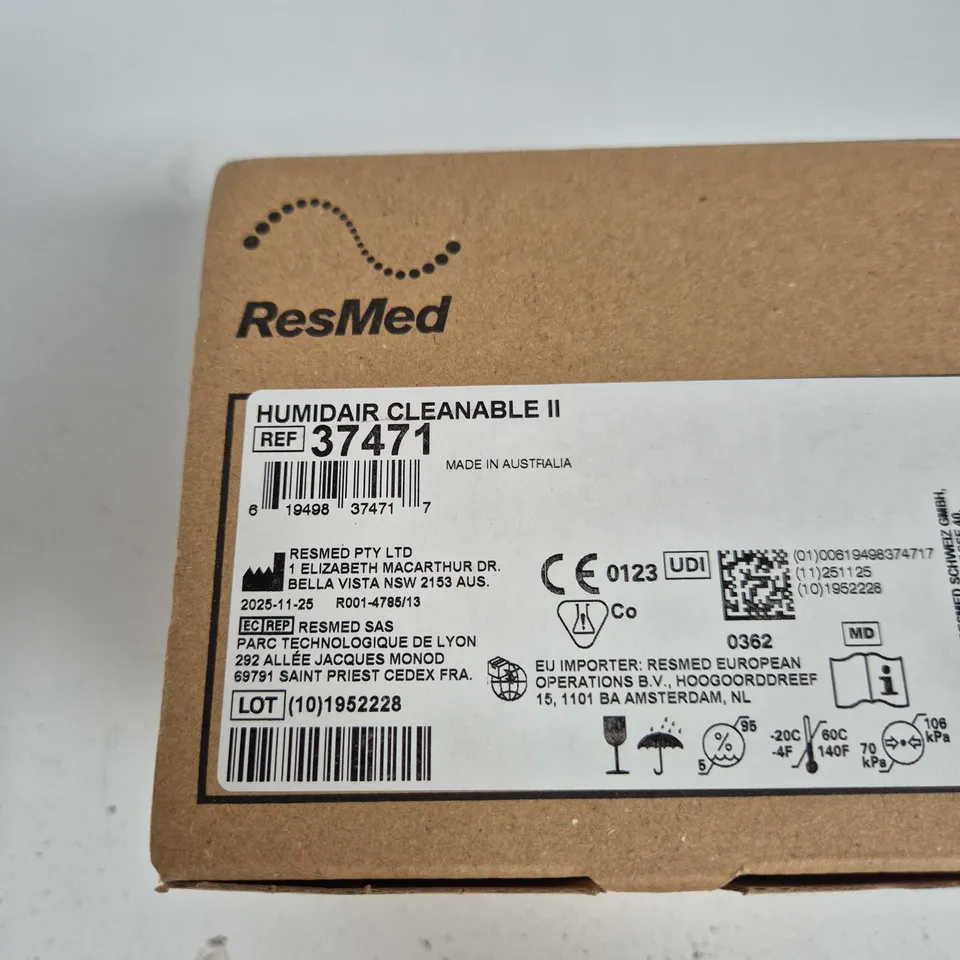 RESMED HUMIDAIR CLEANABLE II HUMIDIFIER – REF 37471 (MADE IN AUSTRALIA)