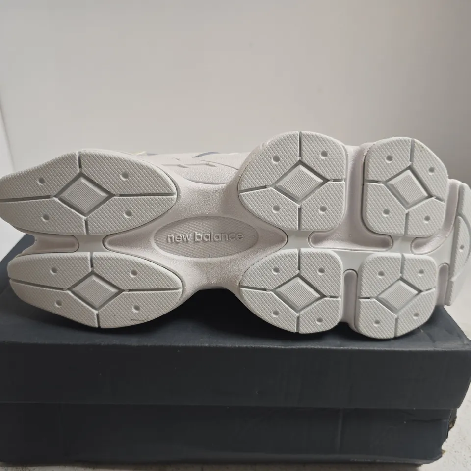 BOXED PAIR OF NEW BALANCE 9060 LIFESTYLE SNEAKERS – WHITE, WOMEN'S UK 6