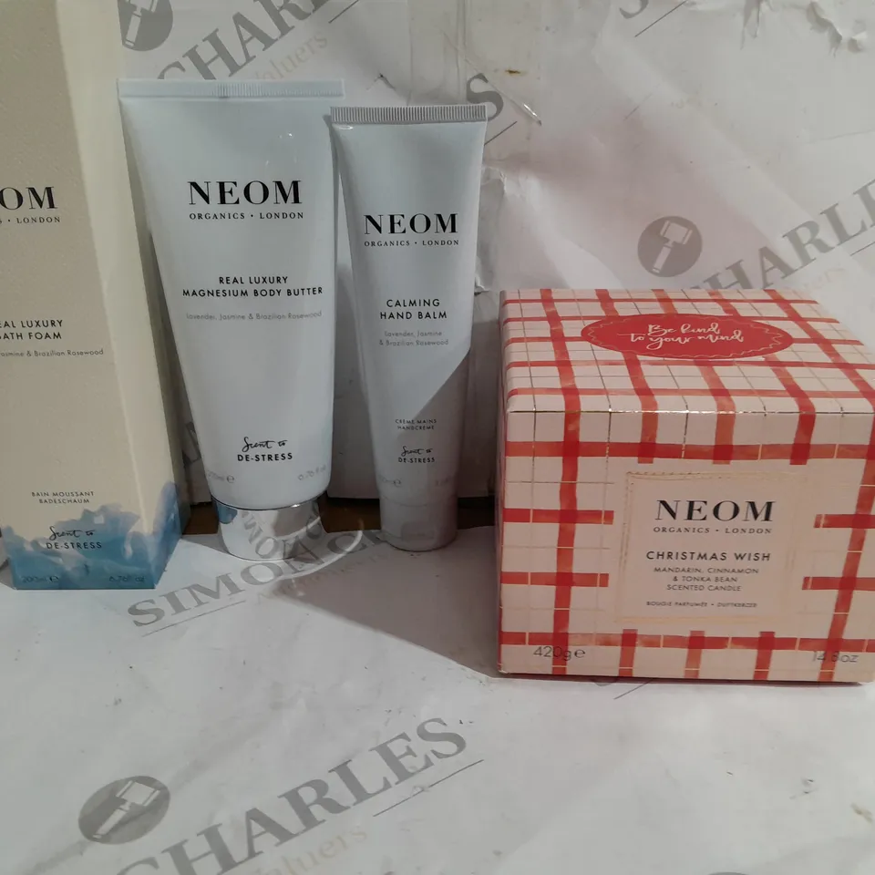 NEOM REAL LUXURY 4 PIECE COLLECTION INCLUDING 3 WICK CANDLE