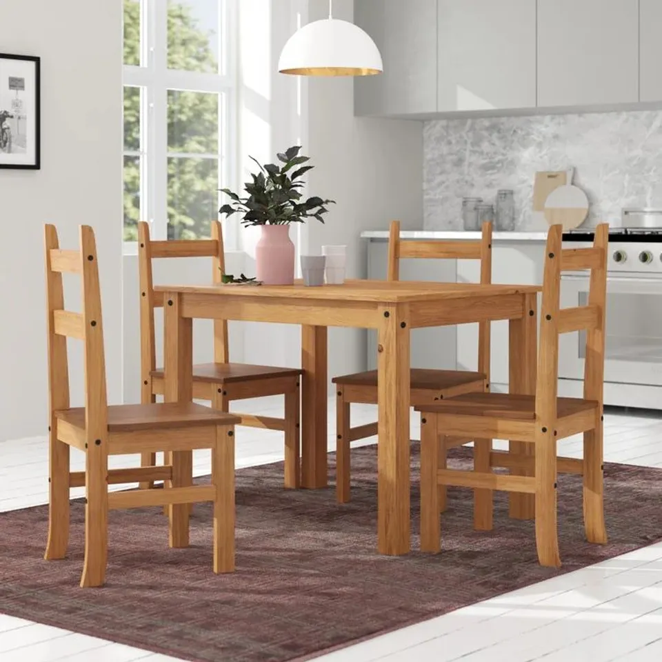 BOXED ABBIGAIL 4-PERSON DINING SET (5 BOXES)