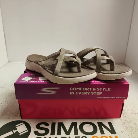 SKECHERS GO WALK SANDALS – GREY (UK SIZE 6)