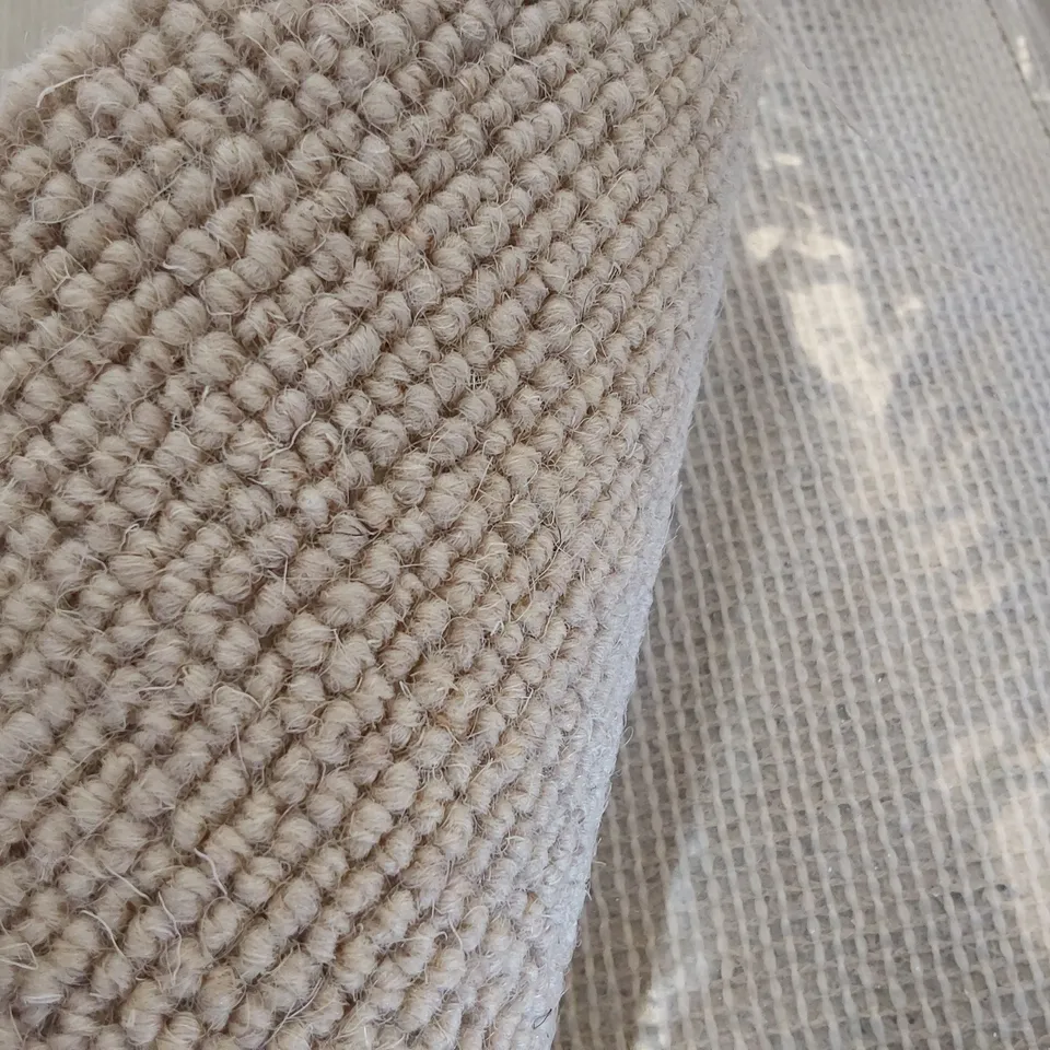 ROLL OF QUALITY NATURAL CO-ORDINATES CORD CARPET APPROXIMATELY 4M × 2.23M