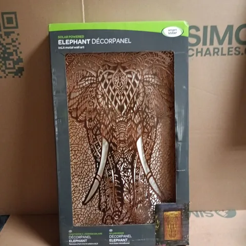 SMART SOLAR ELEPHANT DECORPANEL SOLAR POWERED WALL ART BOXED