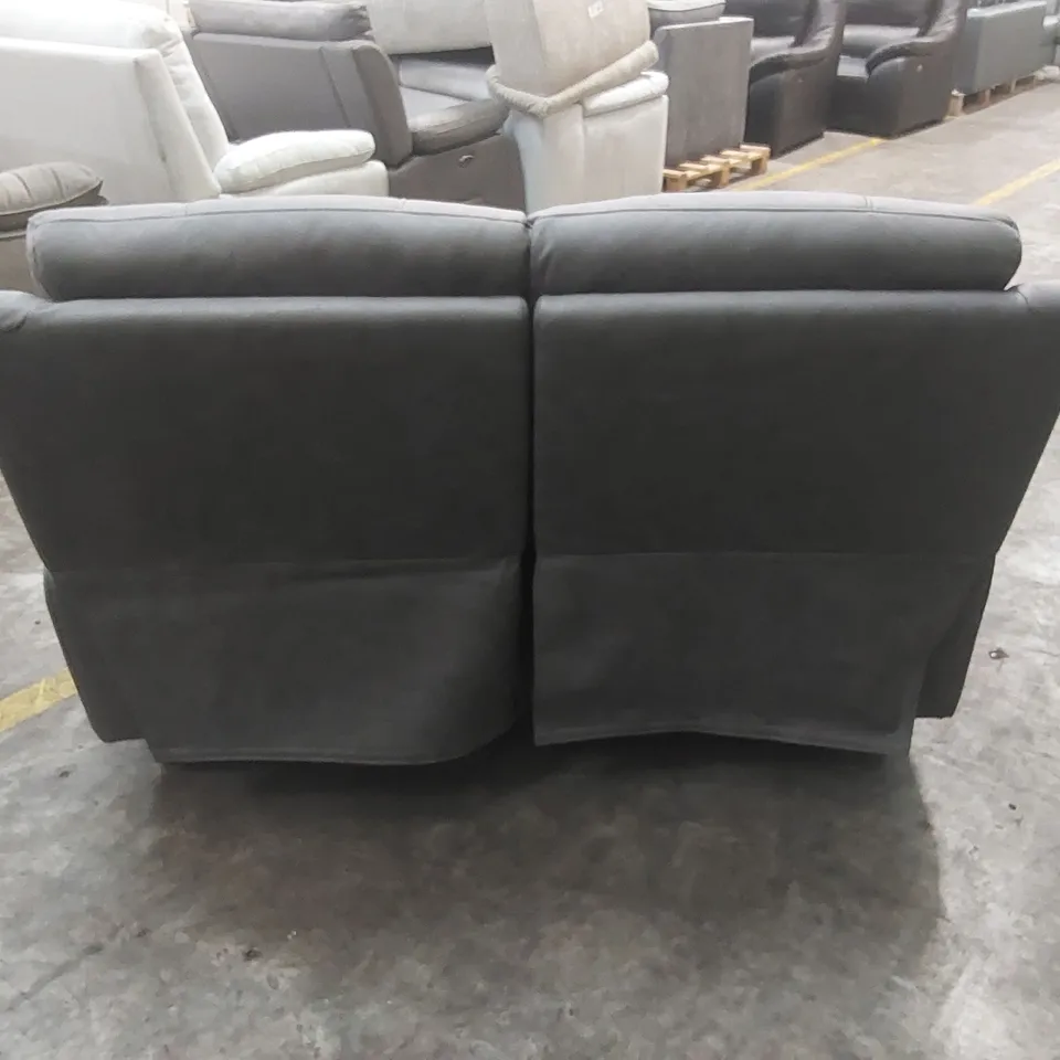 QUALITY DESIGNER 2-SEATER FABRIC UPHOLSTERED MANUAL RECLINING SOFA