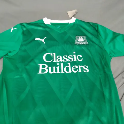 PLYMOUTH ARGYLE HOME SHIRT SIZE M