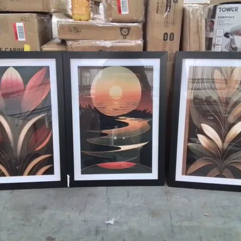 BOXED SET OF 3 WALL ART PRINTS