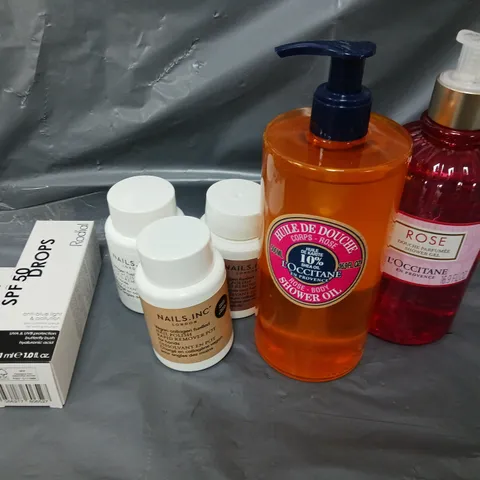 APPROXIMATELY 15 ASSORTED COSMETIC PRODUCTS TO INCLUDE SPF50 DROPS, NAIL POLISH REMOVER, SHOWER OIL ETC