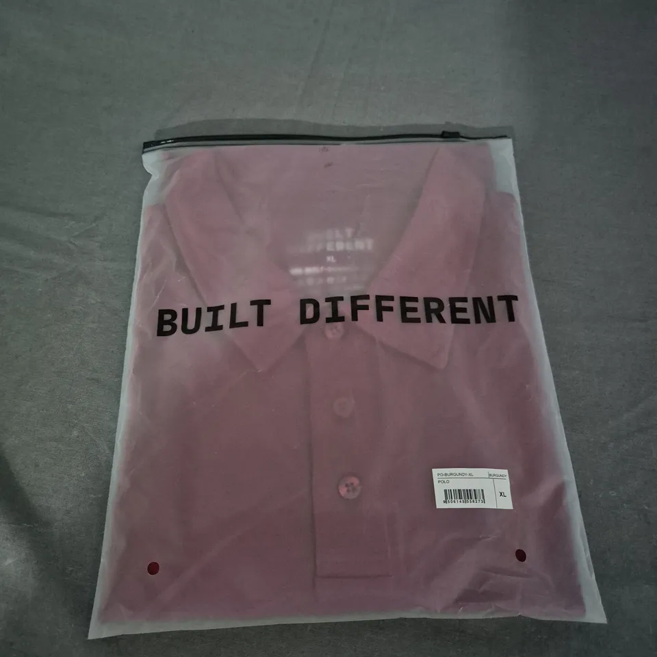 BAGGED BUILT DIFFERENT POLO SHIRT SIZE XL