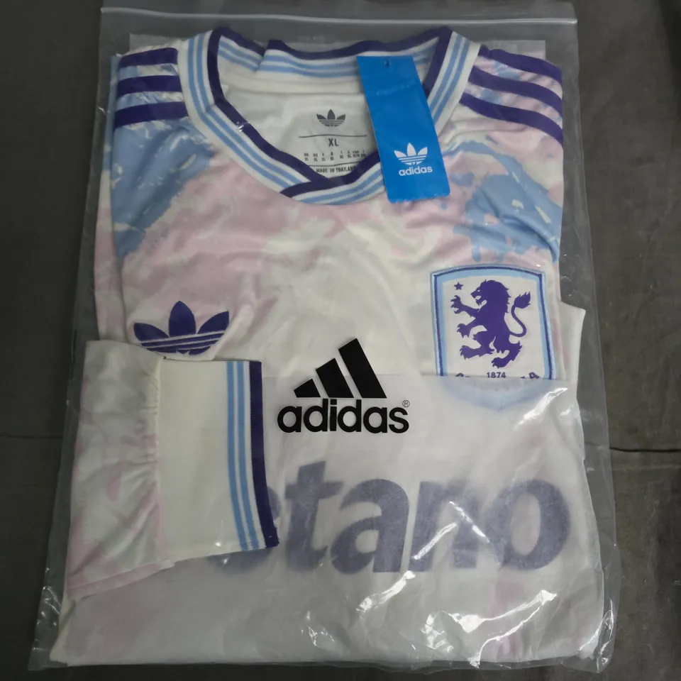 BAGGED ADIDAS ASTON VILLA JERSEY IN WHITE MUTLI - XL