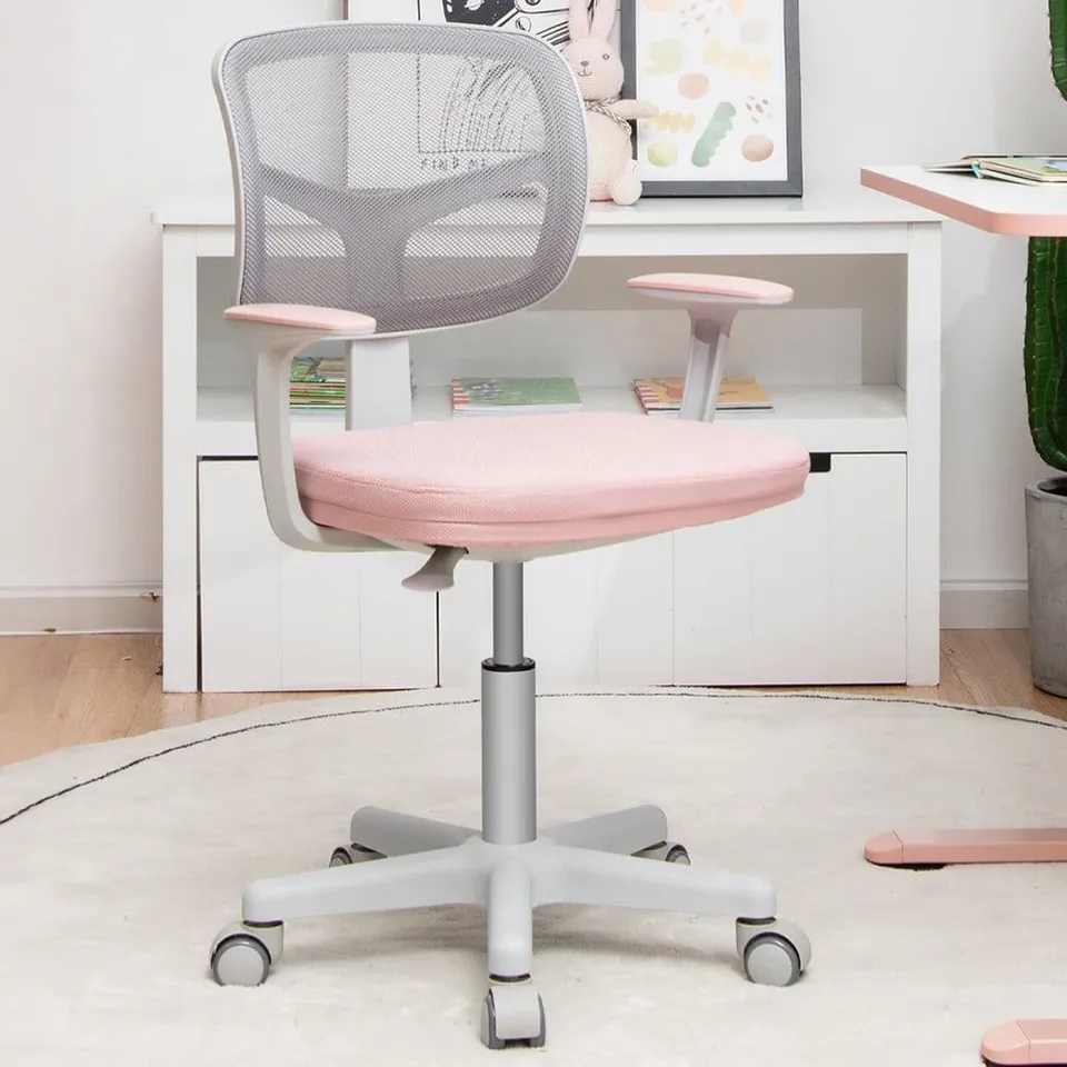 BOXED COSTWAY SWIVEL COMPUTER DESK CHAIR PINK