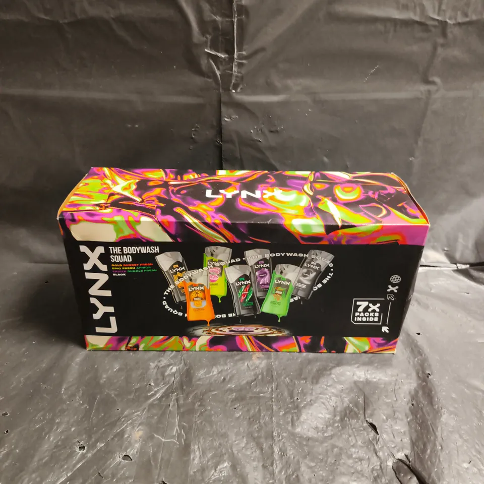 LYNX THE BODYWASH SQUAD BOXED SET – 7X225ML BODY WASH BOTTLES