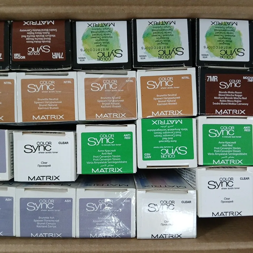 BOX OF APPROXIMATELY 20 ASSORTED MATRIX SO COLOUR SYNC PRODUCTS