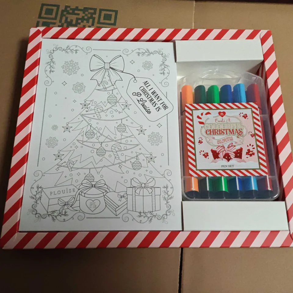 LOT OF 3 PLOUISE CREATE A COLOURFUL CHRISTMAS COLOURING SETS