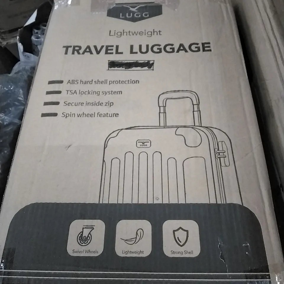 BOXED LUGG TRAVEL LUGGAGE SUITCASE - ASSORTED COLOURS 