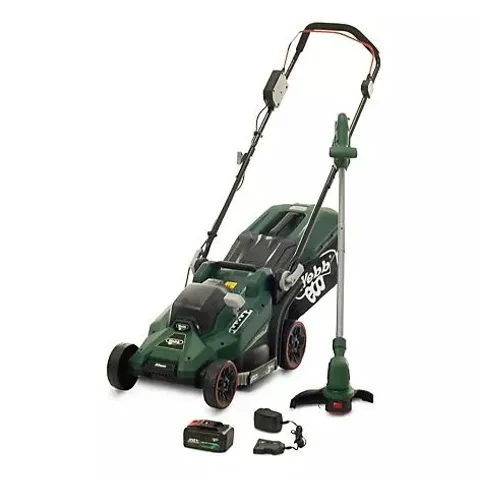 WEBB 20V 33CM ROTARY LAWNMOWER & GRASS TRIMMER