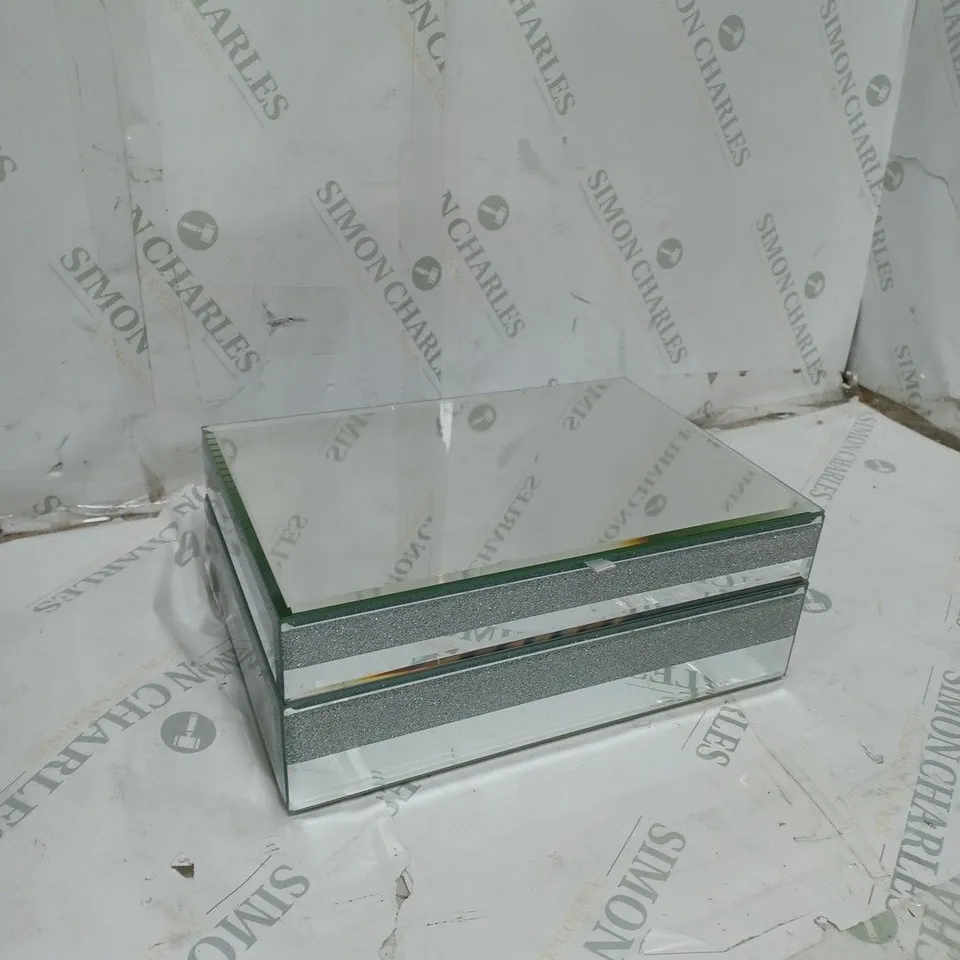 JM BY JULIEN MACDONALD GLASS STACKING JEWELLERY BOX - SILVER
