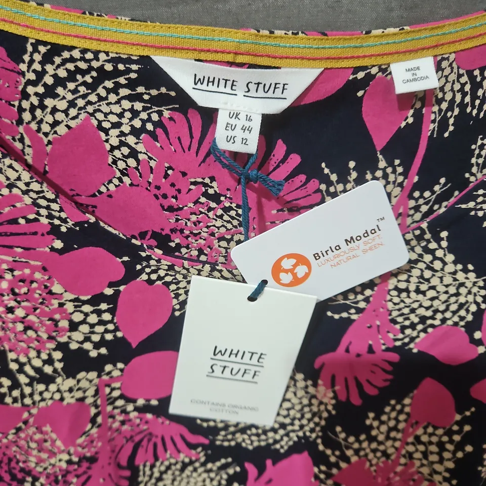 WHITE STUFF TALLIE JERSEY DRESS IN PINK - UK 16R