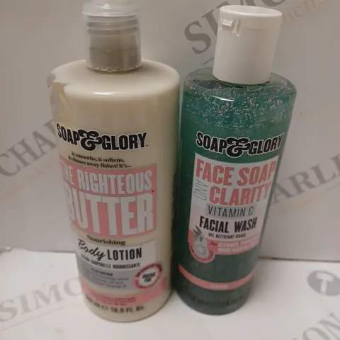 SOAP & GLORY FACE SOAP 350ML AND BODY LOTION 500ML