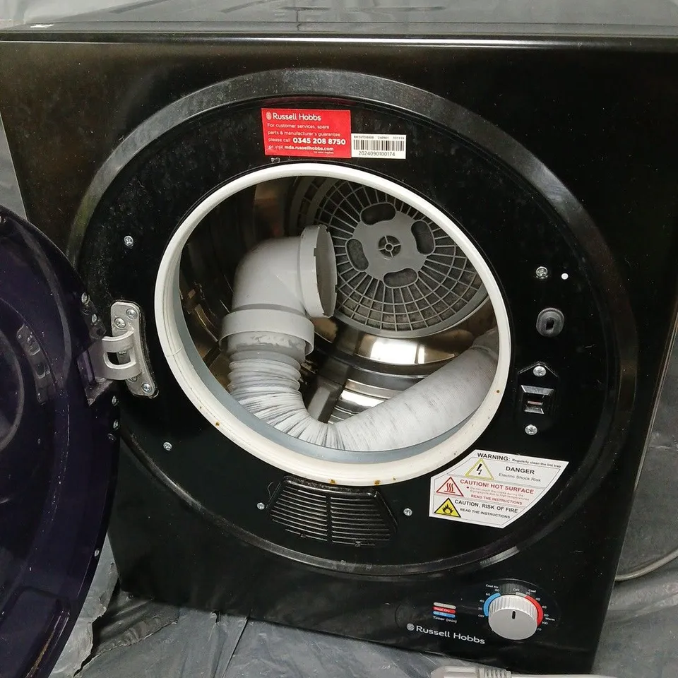 RUSSELL HOBBS RH3VTD800B 2.5KG COMPACT VENTED TUMBLE DRYER IN BLACK