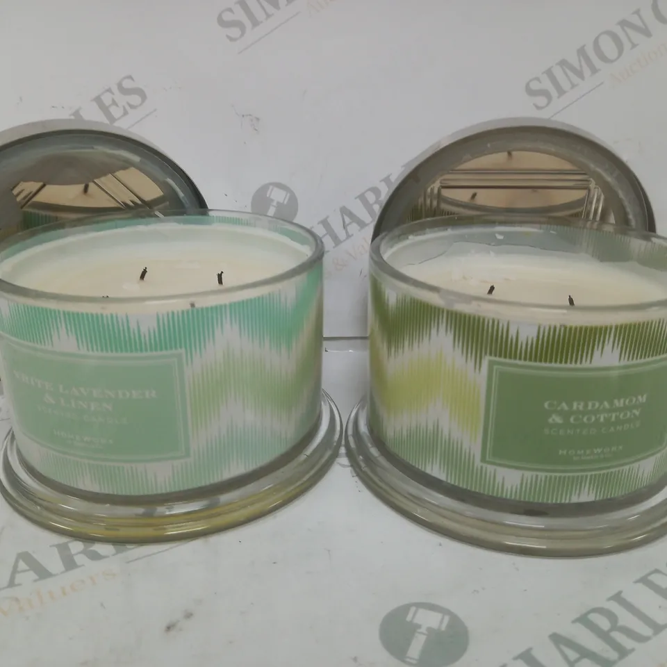 BOXED HOMEWORX BY SLATKIN & CO SCENTED CANDLE PAIR